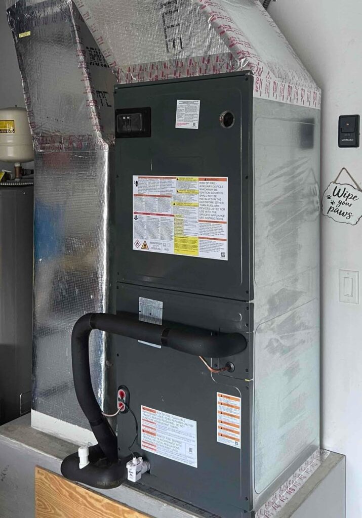 Residential HVAC air handler that can be part of a Florida heat pump system